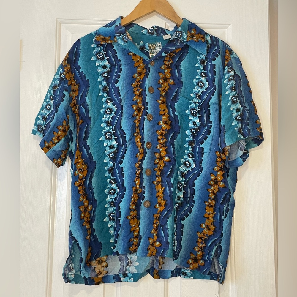 Vintage Pineapple Moon Men's Button Up Shirt 0191